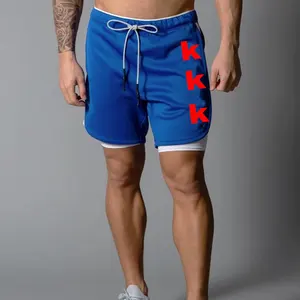 Pantaloncini corti da basket personalizzati in tinta unita con design a doppio strato da allenamento cargo designer track pantaloncini corti in rete da uomo estivi per uomo