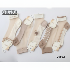 Borsa da donna con stampa Jacquard traspirante alla caviglia/equipaggio con Logo personalizzato stile estivo/inverno in materiale in Spandex diabetico - Product Image 1