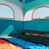 Tente familiale de luxe pour 6 à 8 personnes, double couche, imperméable, résistante aux UV, tente de camping de haute qualité