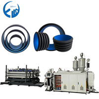Machine de fabrication de tuyaux de drainage en HDPE à double paroi ondulée de haute qualité, ligne de production plastique pour eaux usées municipales
