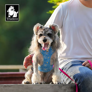 Truelove, arnés de malla de nailon ultraligera de alta calidad para mascotas, Correa Floral de lujo para entrenamiento nocturno reflectante para perros y gatos - Product Image 6