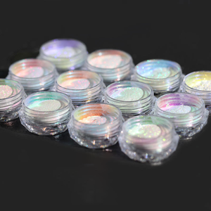 ผงไมก้าเปลี่ยนสีเกรดเครื่องสำอาง 18 สี ผงสีออโรร่าเปลี่ยนสีสำหรับสีรถยนต์ สีขาว - Product Image 1
