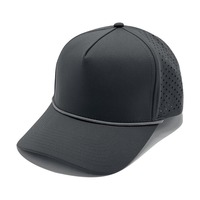 Casquettes de baseball et de golf pour hommes de haute qualité, personnalisées, 5 panneaux, avec corde, découpées au laser, imperméables, pour le sport