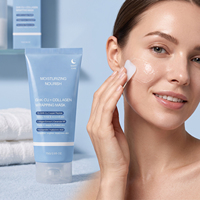 Masque hydratant nourrissant OEM pour unifier le teint, masque de nuit translucide avec spatule, doux et non irritant, utilisation nocturne