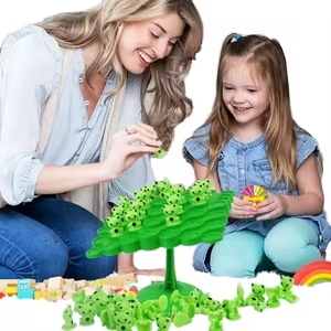 Unisex cây xếp chồng & ếch cân bằng trò chơi trẻ em của trí thông minh sớm giáo dục đồ chơi cho 2-4 & 5-7 năm loại xe - Product Image 5