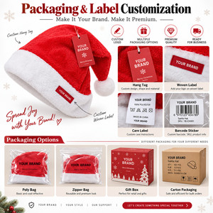 Chapeaux de Noël en velours personnalisés avec logo, impression par transfert thermique, ajustables, unisexes, pour adultes, pour fêtes, vente en gros - Product Image 6