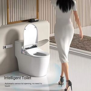 Sièges de toilette intelligents automatiques enfichables chauffage instantané électrique anneau de siège sec chaud couverture de toilette intelligente allongée en plastique domestique - Product Image 6