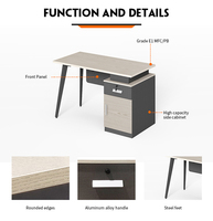 Bureau de travail modulaire rotatif en bois au design moderne, mobilier de bureau en espace ouvert - Bureaux Genova