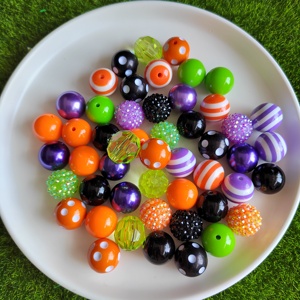 20mm Purple <strong>Bubblegum</strong> <strong>Bead</strong> Mixed Chunky <strong>Bubblegum</strong> <strong>Beads</strong> for Beaded Pens Necklace Bracelet Supply - Product Image 5