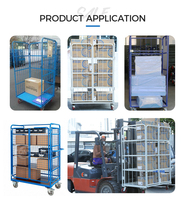 Offre Spéciale 4 côté pliable transport de marchandises rouleau conteneur supermarché entrepôt quatre roues chariot logistique