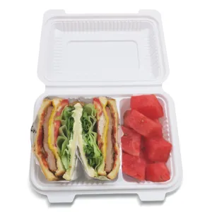 Factory Supply Take Out Plastic Food Container Disposable 2/3/4 Compartment Plastic Lunch Boxes With Lids