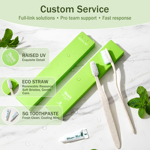 Set di Articoli da Toilette Monouso per <span class=keywords><strong>Hotel</strong></span>, Kit Personalizzato con Logo, Set Idratante con Shampoo, Spazzolino e Sapone, Set di Forniture Alberghiere - Product Image 2