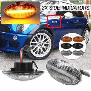 2x Feux de position latéraux dynamiques à LED séquentiels sans erreur pour BMW MINI Cooper R50 R52 R53 2002-2008 - Product Image 1