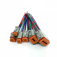 Kit de Conectores Automotrices Deutsch Serie DT de 6 Pines/Vías, Gris, DT04-6P/DT06-6S, Ensamblaje de Conector Macho y Hembra DT 04/06