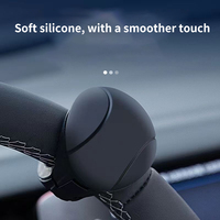 Accessoires automobiles populaires, boule de direction en silicone noir de haute qualité, facile à saisir, rotation à 360°, antidérapante, utilisation d'une seule main