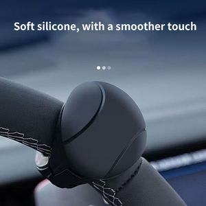 Accesorios <span class=keywords><strong>para</strong></span> Auto, Popular <span class=keywords><strong>Volante</strong></span> de Silicona Negro de Alta Calidad con Agarre Fácil, <span class=keywords><strong>Bola</strong></span> de Refuerzo <span class=keywords><strong>Giratoria</strong></span> 360° Antideslizante <span class=keywords><strong>para</strong></span> una Sola Mano - Product Image 2