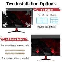 Film de protection d'écran anti-espion, anti-rayures, détachable, à double sens, bloquant les vues latérales, anti-reflets pour moniteur de bureau Acer 27 pouces 16:9