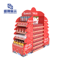 Fournisseurs chinois d'étagères d'affichage en carton ondulé pour sapin de Noël, présentoir pour cartes de vœux du Nouvel An, livres, papier, présentoir au sol