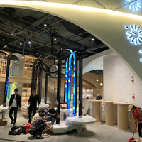 Écran LED flexible incurvé intérieur P2 avec module LED souple, colonne circulaire, affichage mural LED pour signalisation numérique