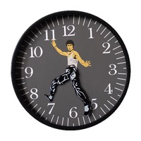 Jam Dinding Model Baru 10 Inci untuk Kung Fu, dengan Jarum Detik Berputar dan Tampilan Angka, Desain Personalisasi