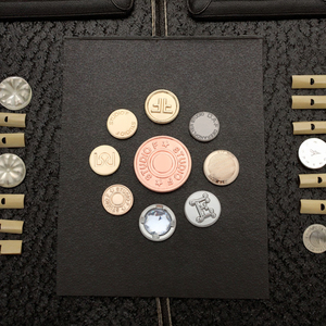 Chất Lượng Cao Trang Trí Nút Tùy Chỉnh Thiết Kế Made Kẽm Hợp Kim Vàng Chân Kim Loại May Nút Cho May Mặc - Product Image 4