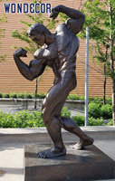 Statue de grande taille en Bronze, décoration pour la gymnastique et le jardin, constructeur Muscle Man, Sculpture de jardin en vente