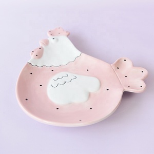 Set di Stoviglie Americane per Pasqua a Forma di Gallina Pazzo e Carino, 60 Pezzi in Ceramica Creativa - Product Image 3