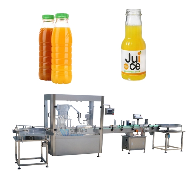WB-YG4 High Quality Automatic Fruit Juice Bottle Liquid Filling and Capping Machine