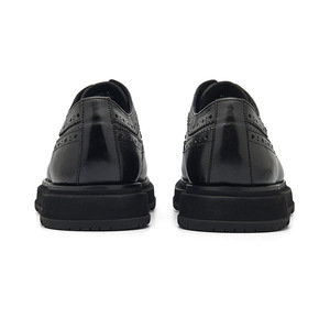 Chaussures en cuir formelles pour hommes Inke Decorated Brunello, style rétro, bout rond, semelle épaisse, décontractées - Product Image 4