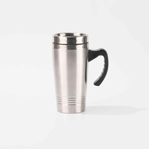 Stainless Steel Tumbler With Handle And Lid Double Wall Vacuum Insulated <b>For</b> Travel - Product Image 1