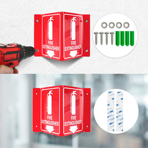 Nhà Máy Giá tùy chỉnh Bình chữa cháy dấu hiệu hình chữ V Acrylic dấu hiệu an toàn - Product Image 3