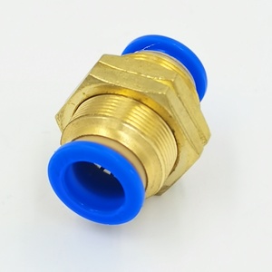 Thẳng 8mm đến 8mm đẩy khí nén trên ống lắp PM phụ kiện vách ngăn bằng đồng - Product Image 2