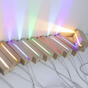 <span class=keywords><strong>Diy</strong></span> 3d Led לילה מנורת עץ Led אור בסיס מלבני Led שולחן מנורת עץ בסיסי לילה אור - Product Image 2