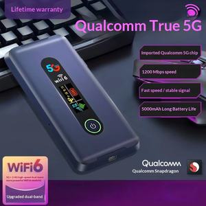 เราเตอร์ 5G CPE WIFI6 แบบพกพา พร้อมฟังก์ชันไฟร์วอลล์ รองรับคลื่นความถี่คู่ F2.4&5.8GHz ความเร็ว 1200Mbps โซลูชั่น Quatocomm แบตเตอรี่ 5000mAH สำหรับใช้งานในบ้านอย่างเป็นทางการ - Product Image 1