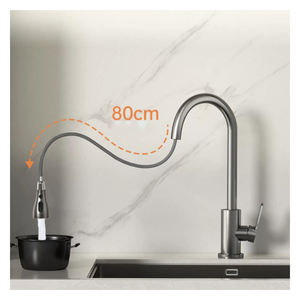 Robinet de cuisine moderne en acier inoxydable 304, mitigeur d'eau chaude et froide avec rotation à 360 degrés, robinet d'évier - Product Image 5