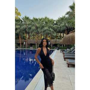 Robe de cocktail en dentelle noire Carlina - Product Image 2