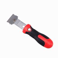 Raclette extensible multi-usages pour le nettoyage des sols, lame en acier, poignée en caoutchouc confortable, tête de 6,5 à 9,5 pouces