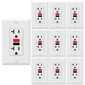 Fahint GF Self Test 15 / 20amp 125v 250v Receptacles Socket 20a Gfci Gfi Tamper Resistant Child Safety Outlet Wall Sockets