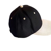 Gorras de Béisbol de Poliéster con Estructura en A, 6 Paneles, Dos Tonos, Logotipo Bordado en 3D Personalizado para Hombre