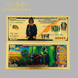 2026 Gran Venta América 4 Modelos Billete de Anime <span class=keywords><strong>El</strong></span> <span class=keywords><strong>Mago</strong></span> de <span class=keywords><strong>Oz</strong></span> Bañado en Oro para Regalos - Product Image 5