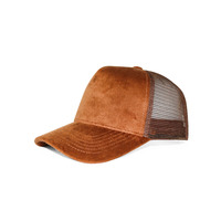Casquette Trucker 5 Panneaux Personnalisée avec Logo Brodé pour Hommes, Légère, en Velours Polaire Vierge, Chapeau Fantaisie Tendance en Velours