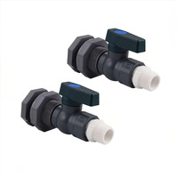 Kit de robinet pour baril de pluie sur mesure avec traversin - Adaptateur de robinet en PVC pour réservoir d'eau et jardin - Connecteurs d'eau de jardin