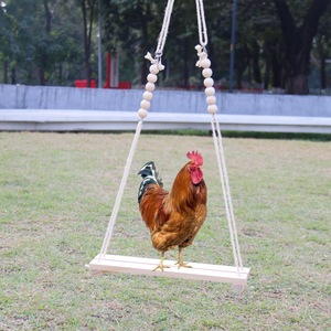 <span class=keywords><strong>Gallos</strong></span> gallina pollitos pájaros domésticos universal de madera maciza entretenimiento columpio juguete colgante Fácil instalación - Product Image 5