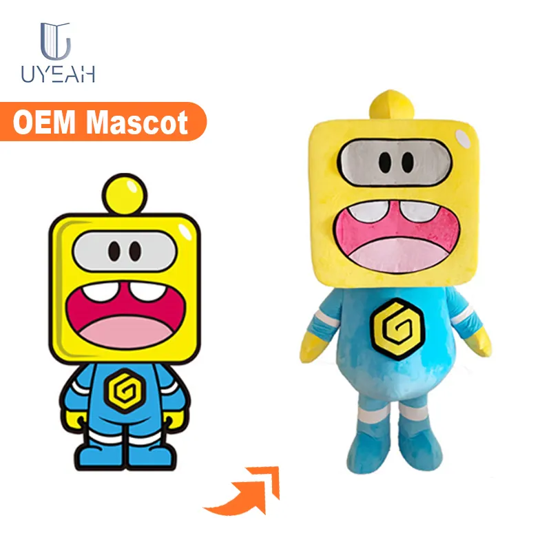 Oem/Odm Custom Logo Print Pluche Cartoon Mascotte Dier Schattig Kostuum Voor Volwassenen