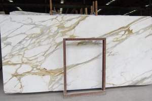 Premium Quality 2500x1300mm Calacatta Gold Marble <b>Slab</b> for Kitchen Countertop - Product Image 2