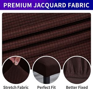 Housses de chaise extensibles en polyester et élasthanne jacquard respirant pour mariage, salle à manger, bureau, banquet - Product Image 2