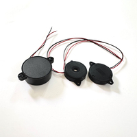Buzzer piézoélectrique passif SWT Factory 35 mm 3,5 kHz à montage sur panneau avec fils de 100 mm rouge et noir – Élément d'alarme piézoélectrique