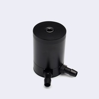 Universal Compact Racing Baffled 2-Port Oil Catch Can Tank Bộ Tách Dầu Không Khí Ấm Hai Lỗ Thoáng Khí