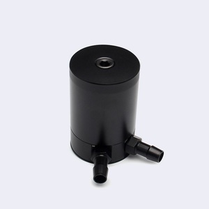 Universal Compact Racing Baffled 2-Port Oil Catch Can Tank Bộ Tách Dầu Không Khí Ấm Hai Lỗ Thoáng Khí - Product Image 5