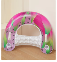 Fauteuil gonflable en forme de U à motif fruité, bouée de natation gonflable pour le plaisir aquatique estival